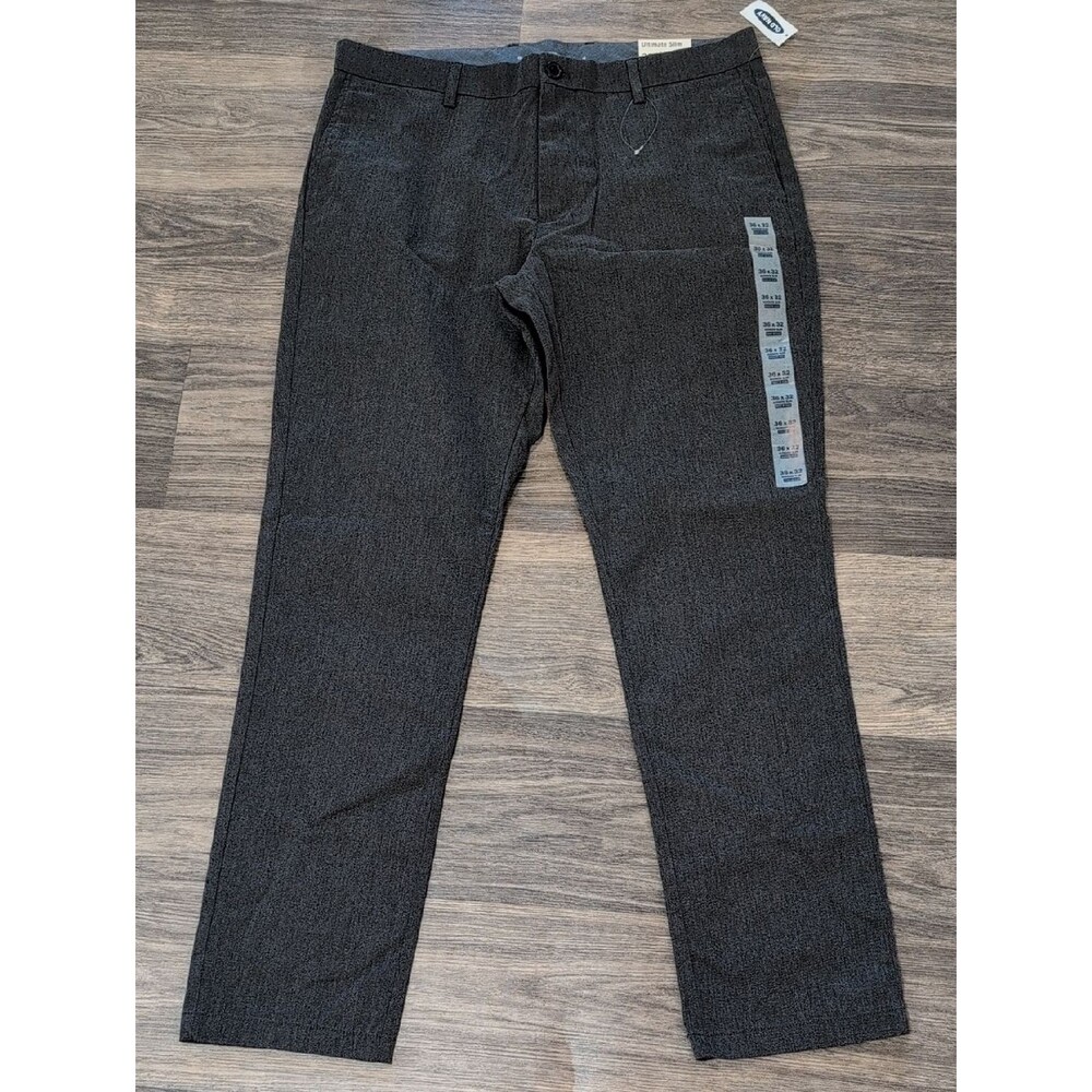 Old Navy Men's Charcoal Textured Dress Pants
